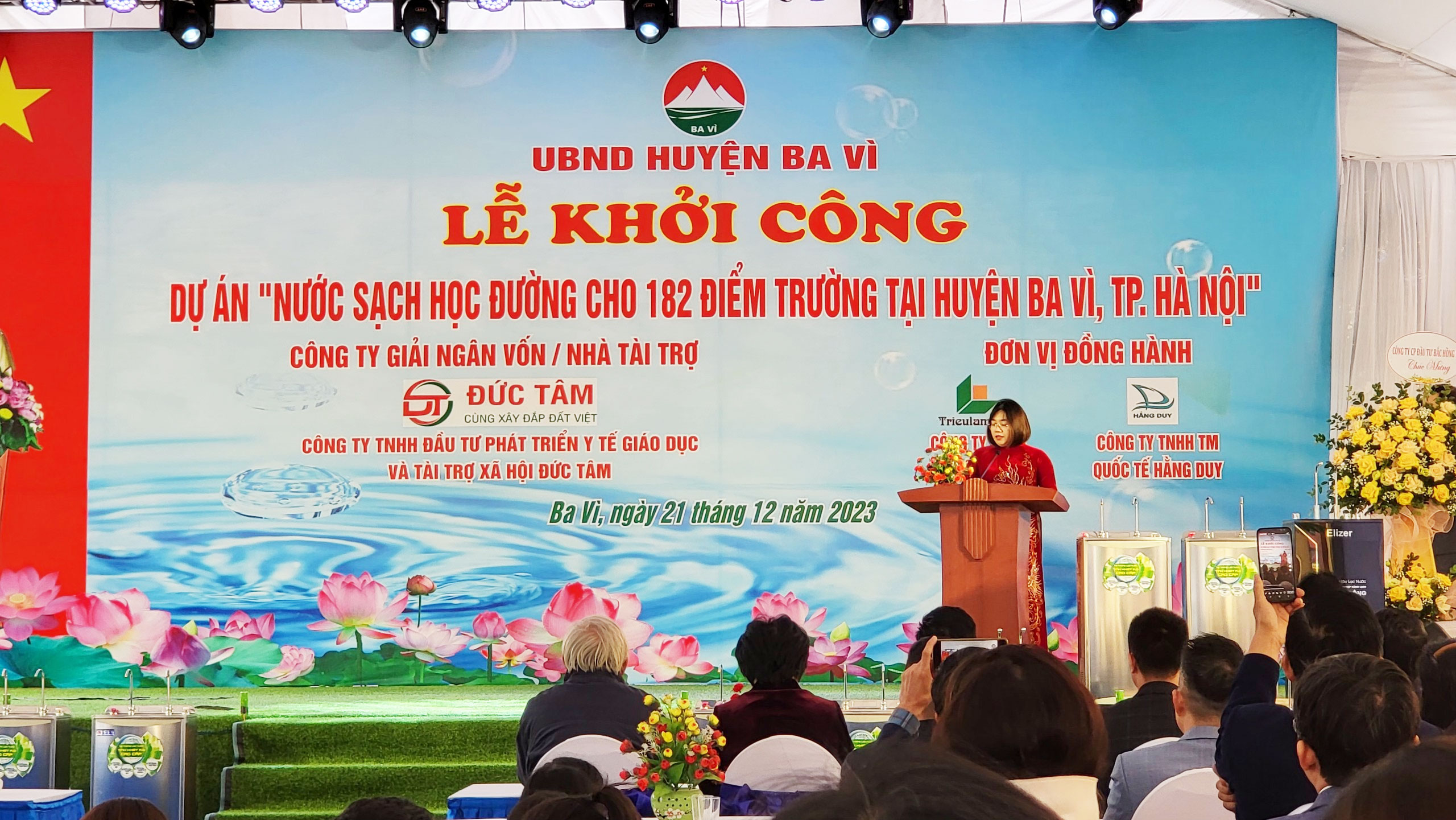 Lễ khởi công dự án: "Nước sạch học đường cho 182 điểm trường tại huyện Ba Vì, TP. Hà Nội"